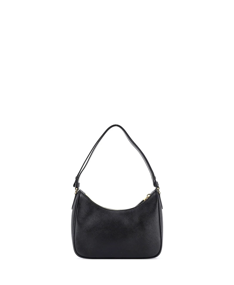 Pre-Owned Prada Mini Adjustable Handle Zip Hobo Saffiano Leather