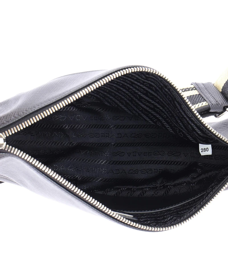 Pre-Owned Prada Small Triangle Logo Zip Crossbody Bag Soft Leather