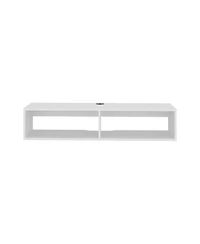 Depot E-shop Klein FloatingTV Stand, Space-Saver Design with Functional Shelves, White