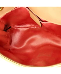 Pre-Owned Gucci Mini Pearly Gg Marmont Flap Bag Embellished Matelasse Leather