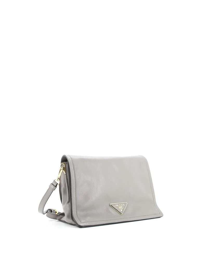 Pre-Owned Prada Small Flap Messenger Glace Calf