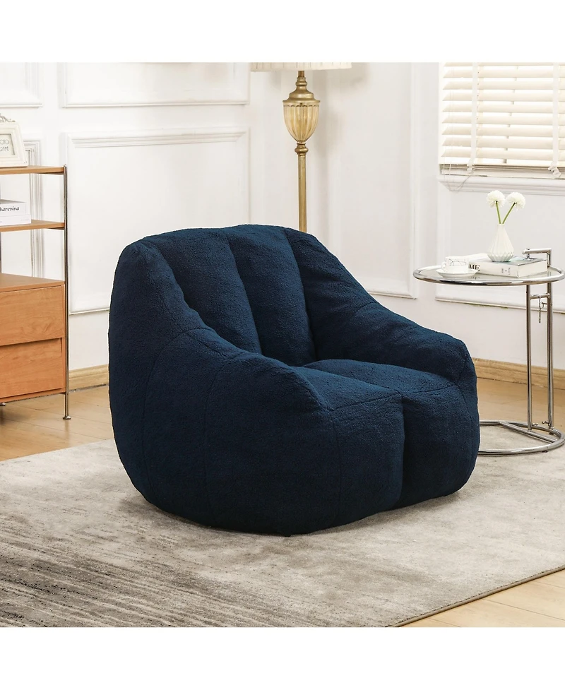 Clihome Bean Bag Sofa with Tufted Soft Stuffed Filling, Comfy Cozy Chairs