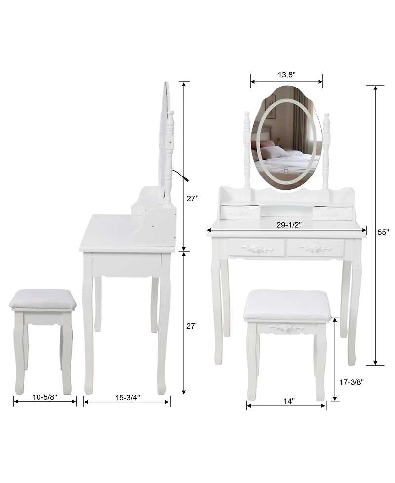 Rainsken Princess Vanity Desk Set