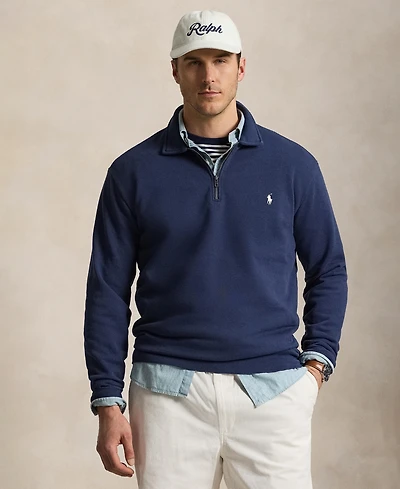 Polo Ralph Lauren Men's Big & Tall Loopback Quarter-Zip Sweatshirt
