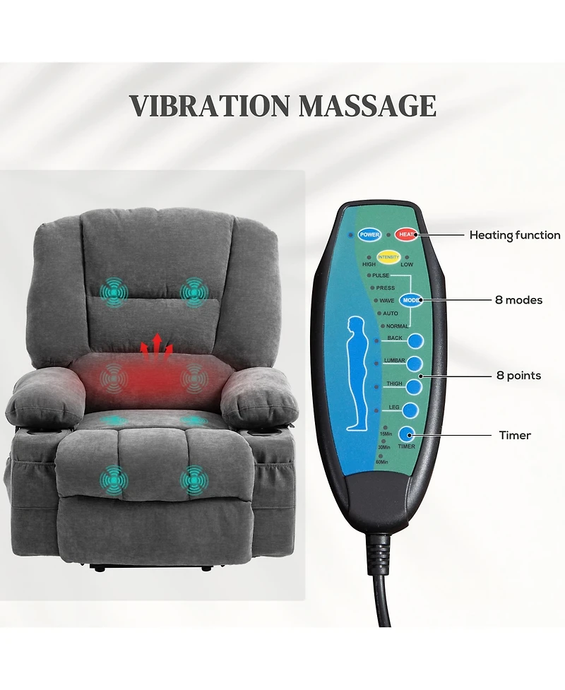 Boyel Living Power Lift Recliner Chair with Vibration Massage and Heat