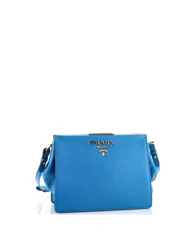 Pre-Owned Prada Small Light Frame Shoulder Bag Saffiano Leather