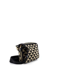 Pre-Owned Prada Symbole Zip Around Shoulder Bag Jacquard