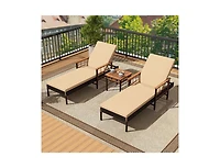 Slickblue Patio Reclining Lounge Chair with 4-Position Adjustable Backrest