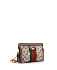 Pre-Owned Gucci Mini Ophidia Chain Shoulder Bag Gg Coated Canvas