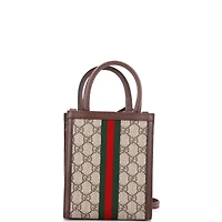 Pre-Owned Gucci Super Mini Ophidia Convertible Tote Gg Coated Canvas
