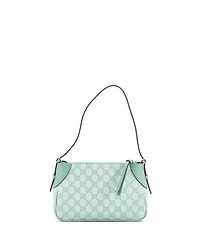 Pre-Owned Gucci Small Emblem Shoulder Bag Gg Coated Canvas with Leather