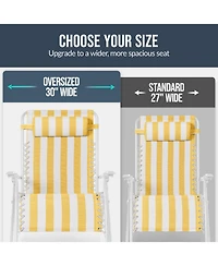 Best Choice Products Set of 2 Extra Wide Zero Gravity Lounge Chair Recliners w/ Cup Holder