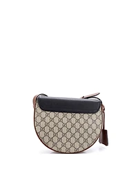 Pre-Owned Gucci Small Padlock Saddle Shoulder Bag Gg Coated Canvas and Leather