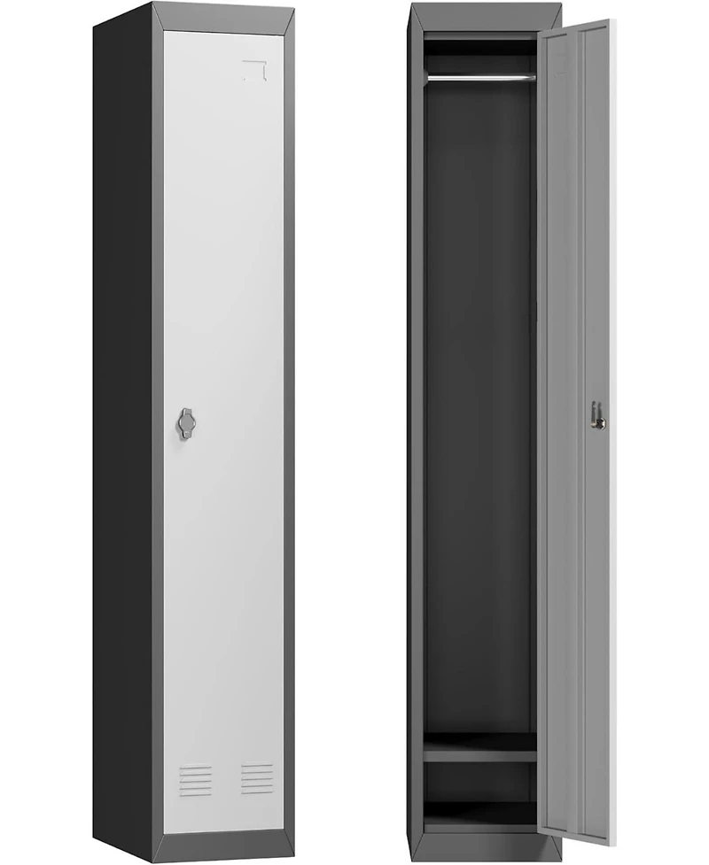 gaomon 72" Tall Metal Storage Cabinet with Door, Lockable Steel Locker with Shelves for School Office Garage