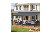 Aecojoy 16x10 Outdoor Hardtop Gazebo Adjustable Height (6.5-9.8Ft) Pergola for Patio