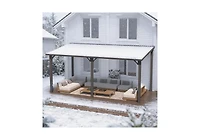 Aecojoy 16' x 8' Hardtop Gazebo Outdoor Pergola Lean to Metal Pergolas