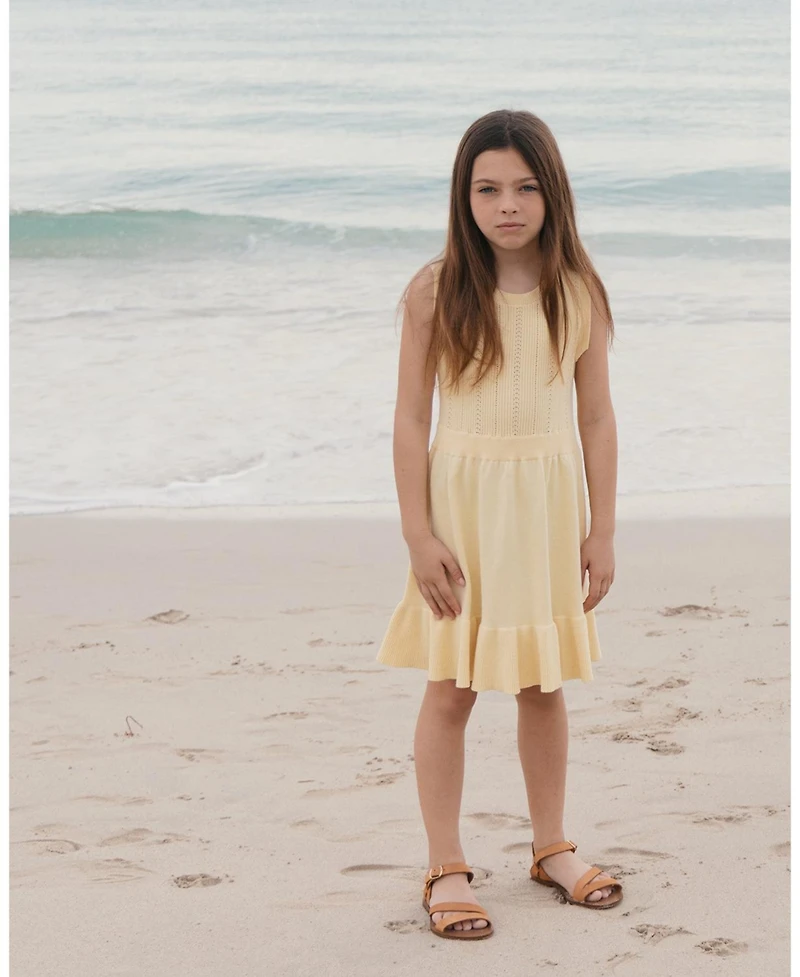 Hope & Henry Toddler Girls and Organic Flounce Hem Tank Sweater Dress