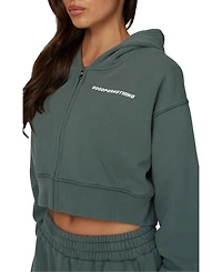 Good For Nothing Women's Essential Cropped Zip Hoodie