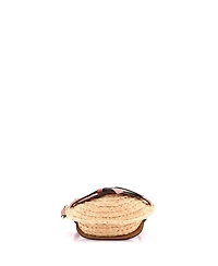 Pre-Owned Loewe Mini Gate Leather Shoulder Leather with Raffia