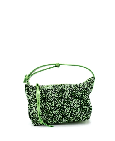 Pre-Owned Loewe Small Cubi Hobo Anagram Jacquard