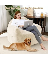 gaomon 39" Bean Bag Chair with Armrests, High-Density Foam Floor Sofa for Adults and Kids