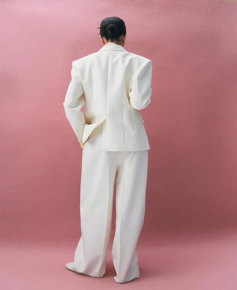 Mango Women's Fitted Double-Breasted Blazer