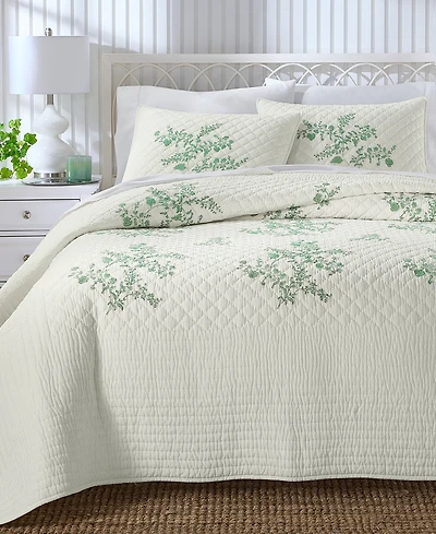 Charter Club Eden Embroidered 3-Pc. Quilt Set, Full/Queen, Macy's Exclusive