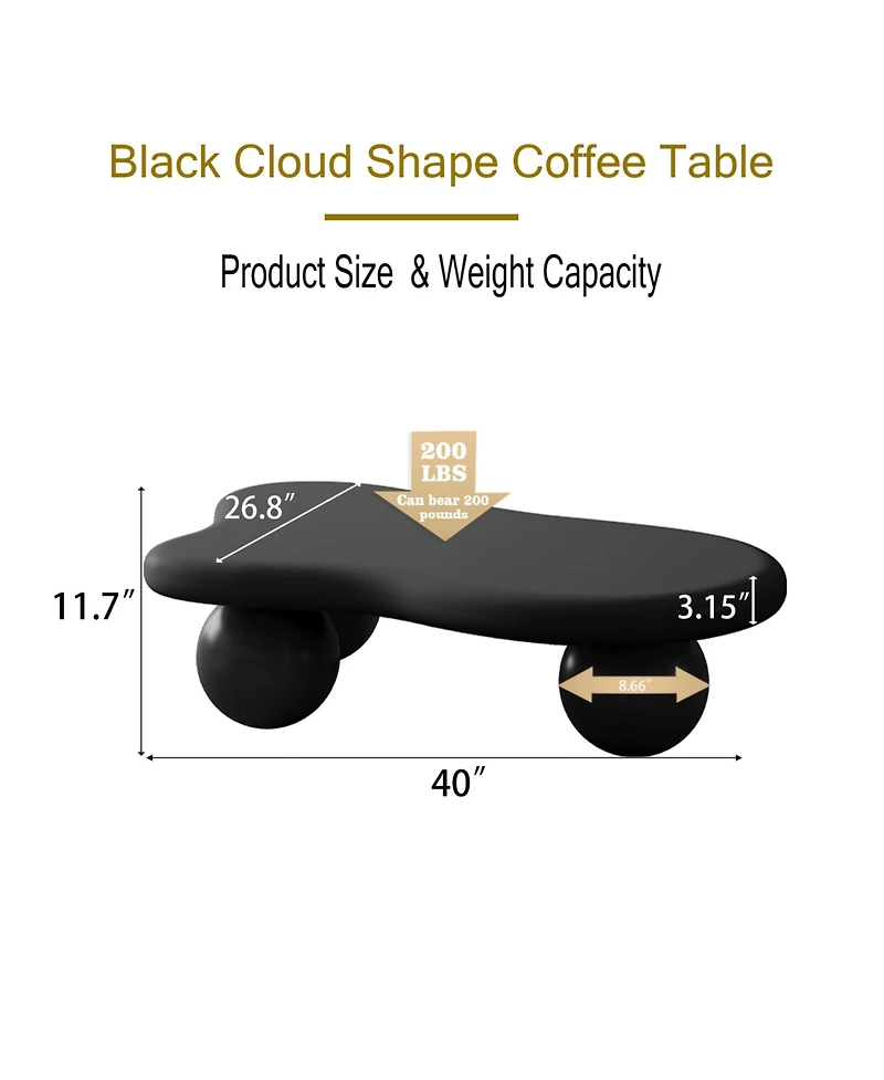 Rainsken Cloud Shaped Coffee Table