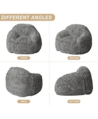 gaomon Adult Bean Bag Chair with Armrest, Faux Fur Plush