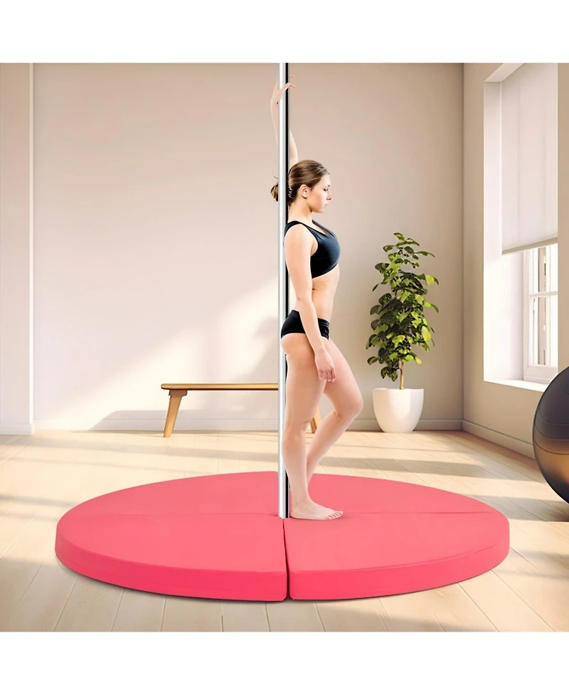 Hongge Pole Dance Crash Mat Round Portable Yoga Mat with Epe Foam