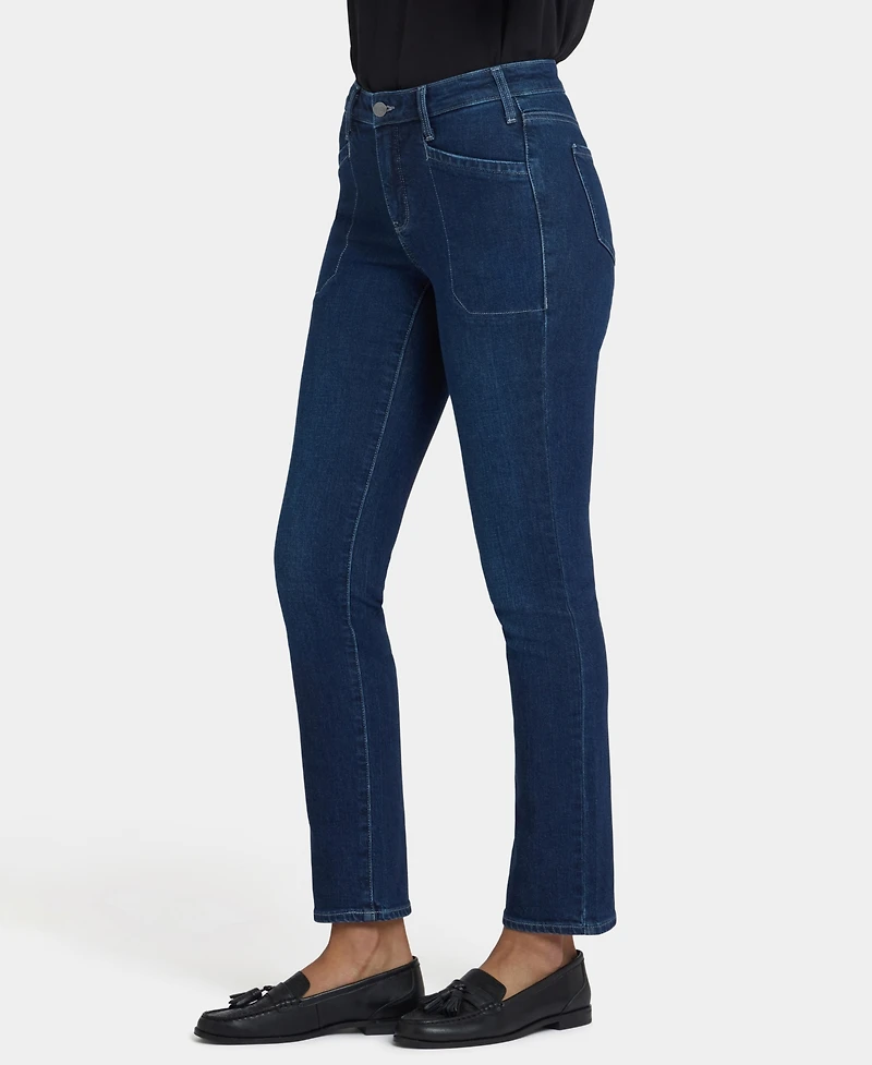 Nydj Petite Sheri Slim with Welt Utility Pockets Jeans