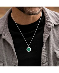 Vincero Men's St. Christopher Pendant 925 Sterling Silver with Rhodium Plating and Lobster Clasp