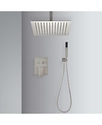 Busdays Ceiling Mounted Shower System Combo Set with Handheld and 10"Shower head