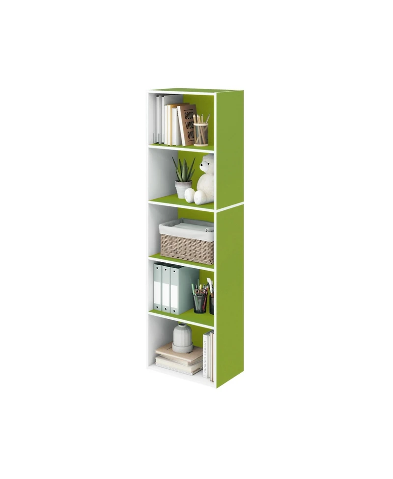 Homlux 5 Cube Decorative Open Bookshelf Kids Toy Storage Organizer Horizontal Vertical