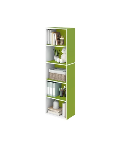 Homlux 5 Cube Decorative Open Bookshelf Kids Toy Storage Organizer Horizontal Vertical