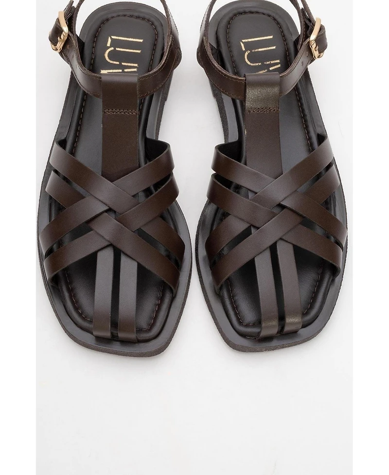 Forever and Always Shoes Women's Andres Leather Sandal