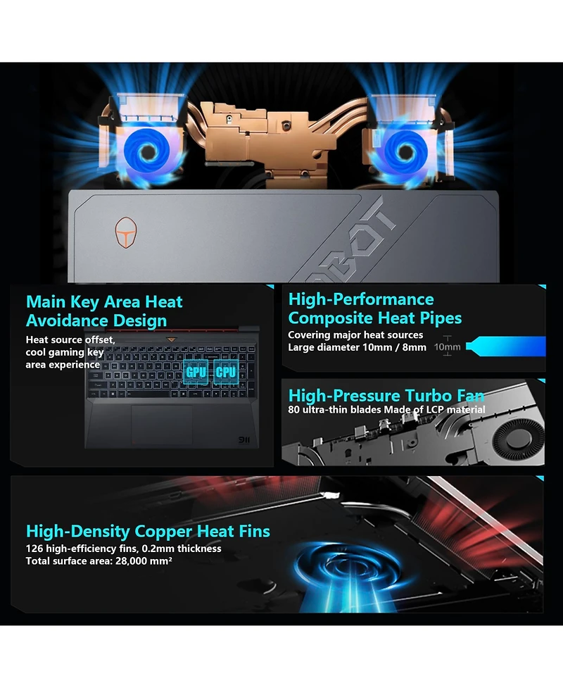 Thunderobot Storm 15 15.6" Traditional Laptop Intel Core i7 32GB Ram Nvidia GeForce Rtx 4050 2TB Ssd Storage Windows 11 Home 165Hz