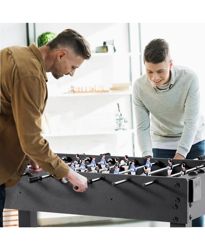 Mecale 48 Inch Foosball Table with Score Keeper and Cup Holders