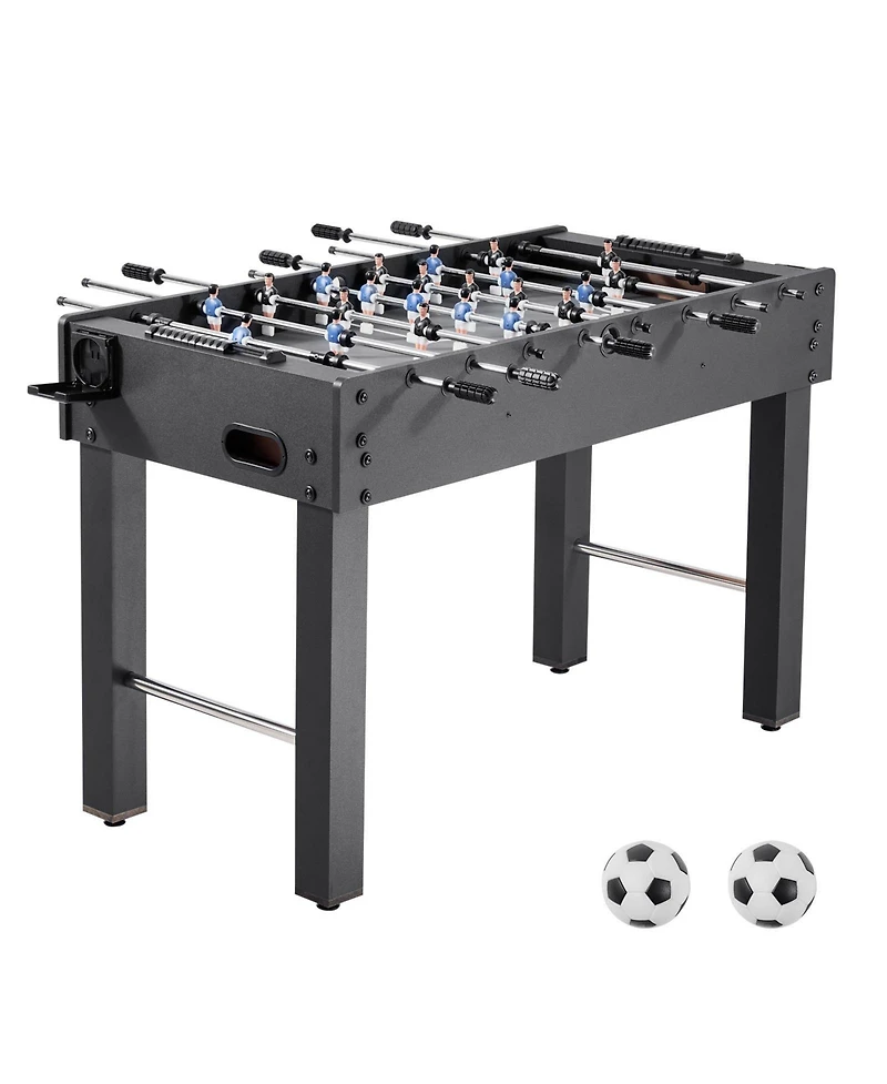 Mecale 48 Inch Foosball Table with Score Keeper and Cup Holders