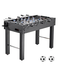 Mecale 48 Inch Foosball Table with Score Keeper and Cup Holders
