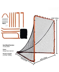Mecale 6 x 6 Ft Folding Lacrosse Goal with Steel Frame