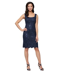 Alex Evenings Women's Glitter Lace Jacket & Dress, 2-Piece Set