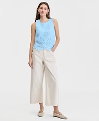 On 34th Women's Cotton Sleeveless Eyelet Tank Top, Macy's Exclusive