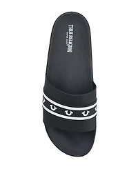 True Religion Men's Snoop Colorblock Logo Pool Slide