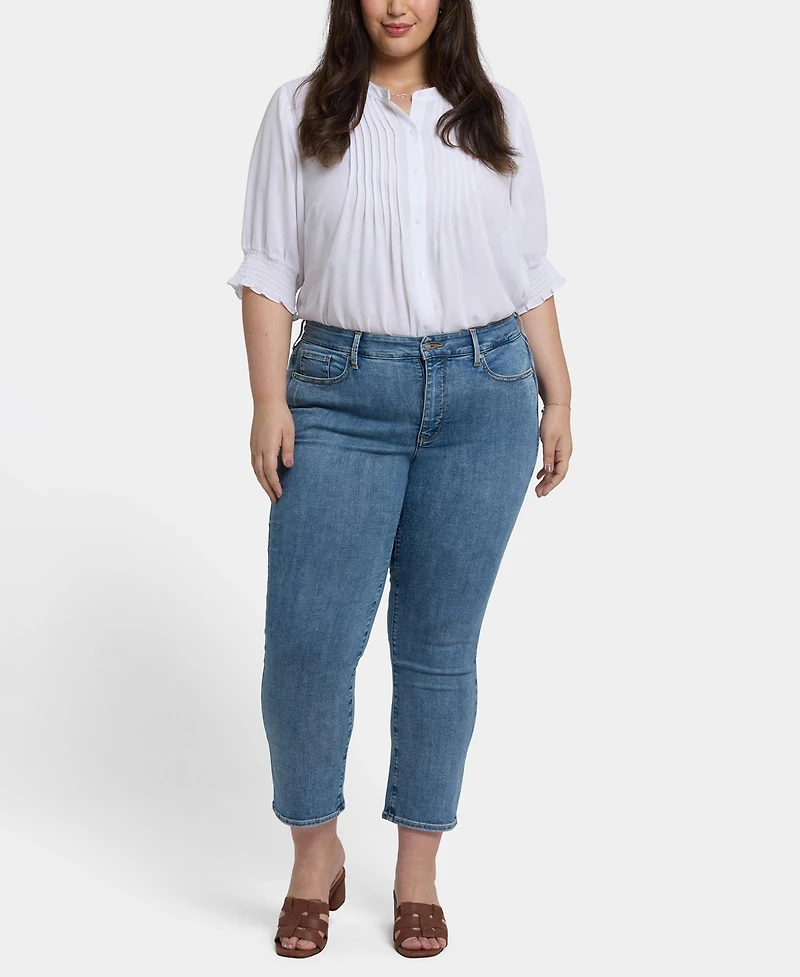 Nydj Plus Marilyn Straight Ankle Jeans