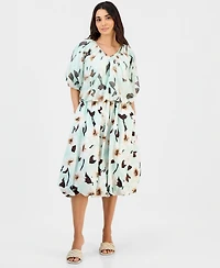 I.n.c. International Concepts Petite Puff-Sleeve Bubble Blouse, Macy's Exclusive