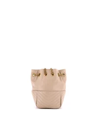 Pre-Owned Saint Laurent Mini Joe Bucket Bag Matelasse Chevron Leather