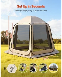 Mecale Pop-Up Screen House Tent for 4-8 People
