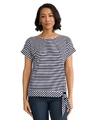 Jones New York Women's Short-Sleeve Boat Neck T-Shirt