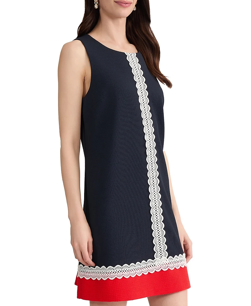 Jones New York Women's Sleeveless Round Neck Swing Dress